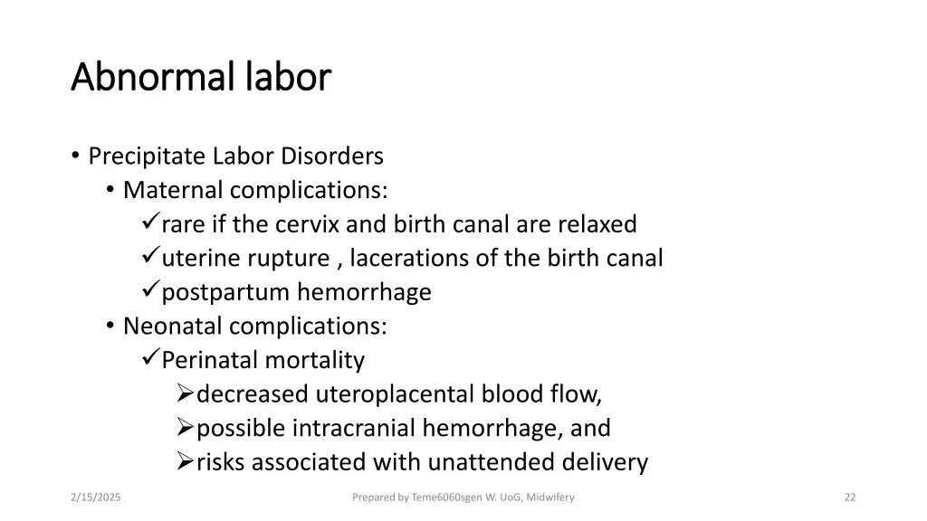 abnormal labor abnormal labor 12