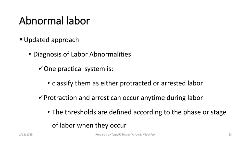 abnormal labor abnormal labor 13