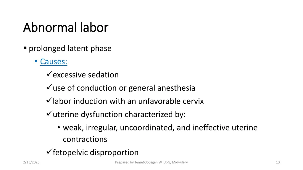 abnormal labor abnormal labor 3