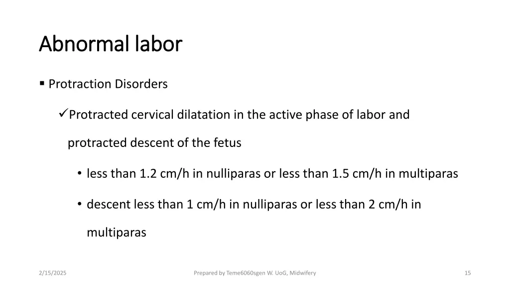 abnormal labor abnormal labor 5
