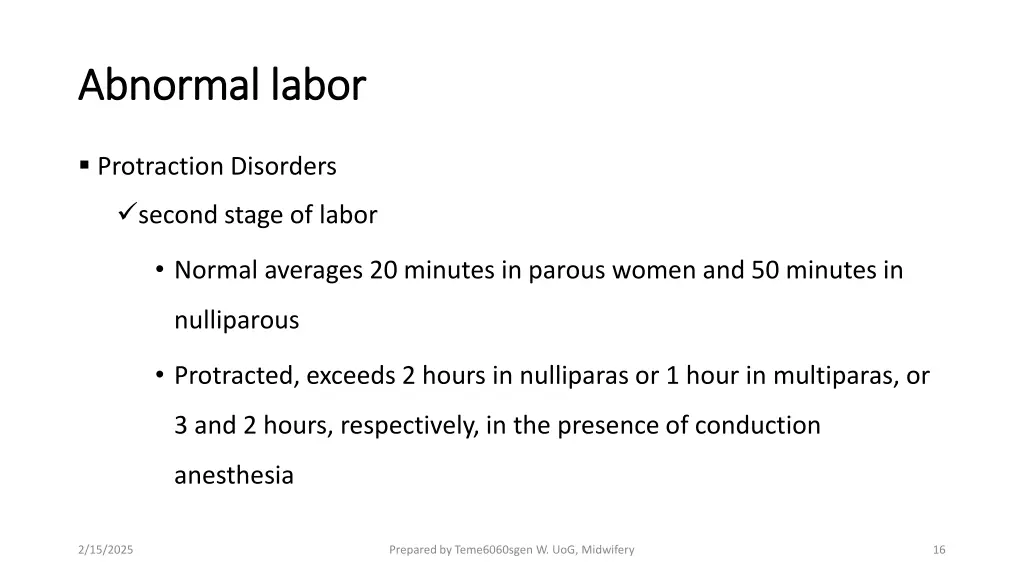 abnormal labor abnormal labor 6