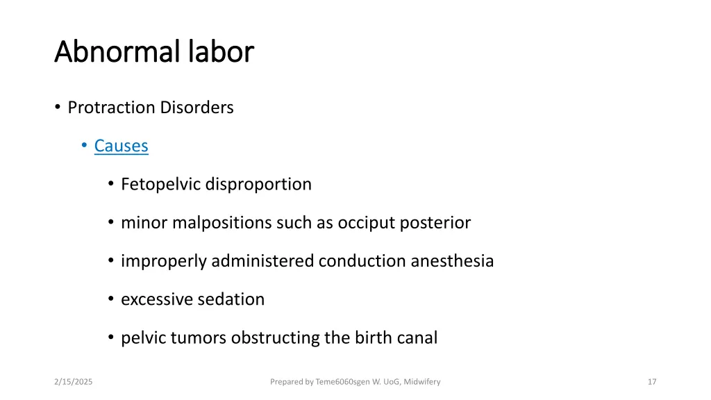 abnormal labor abnormal labor 7