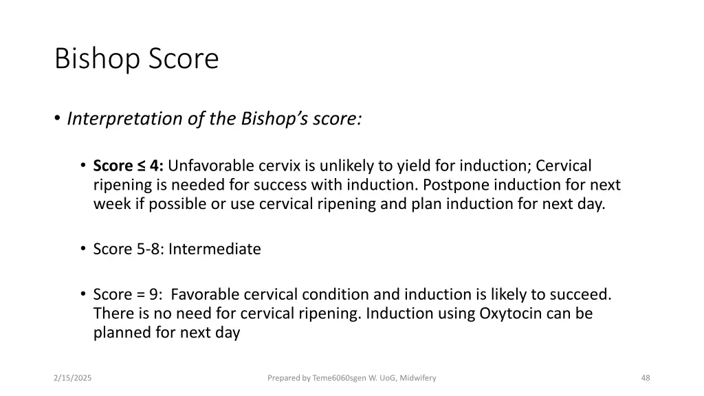 bishop score 1
