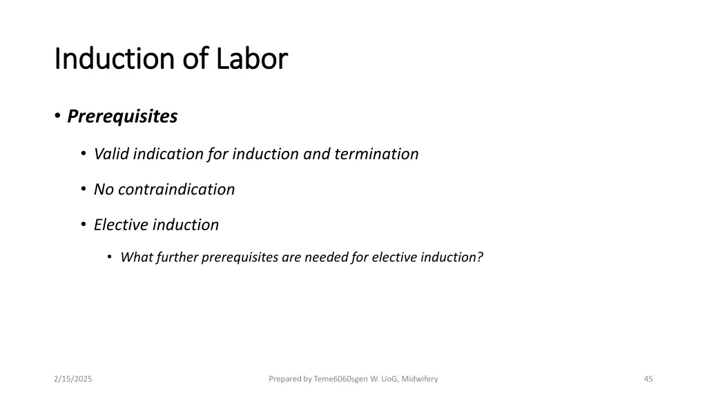 induction of labor induction of labor 2