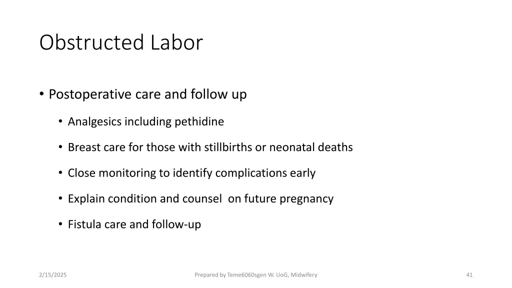 obstructed labor 13