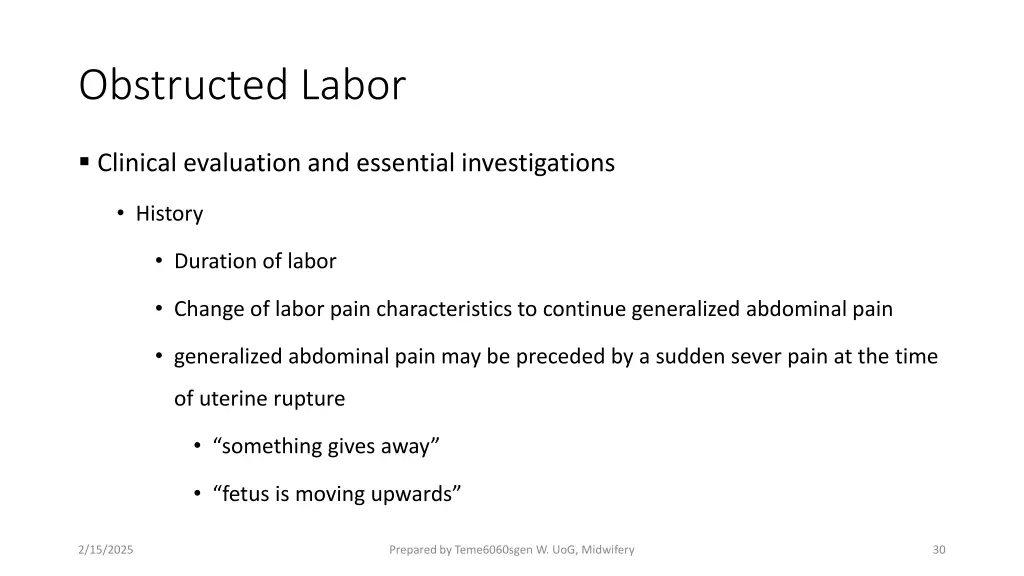 obstructed labor 3