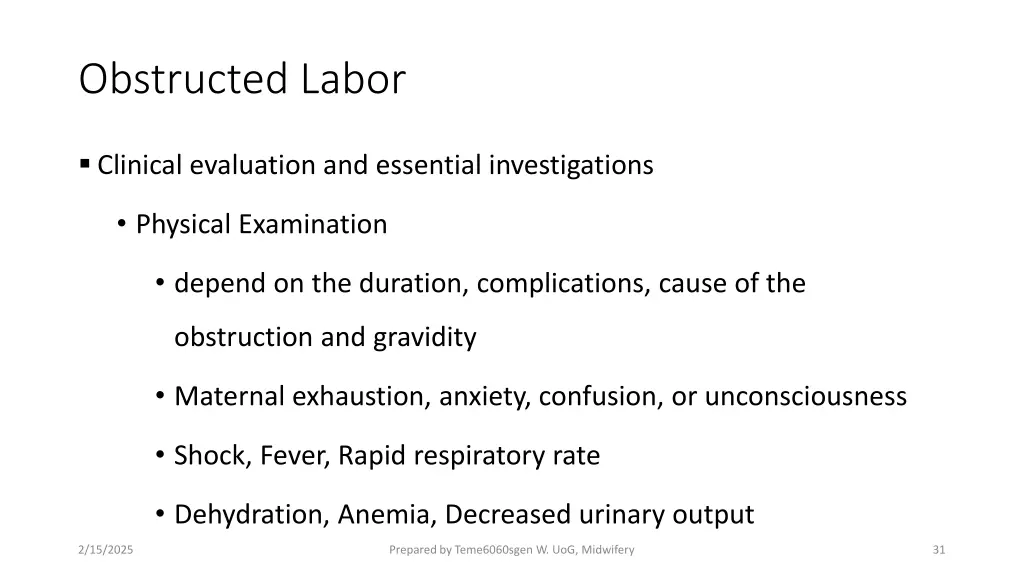obstructed labor 4