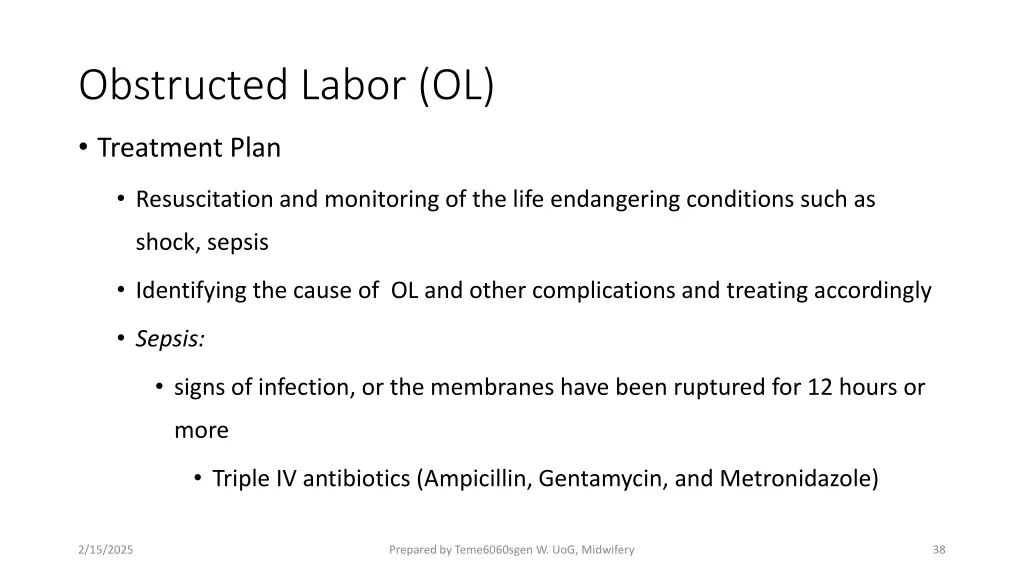 obstructed labor ol
