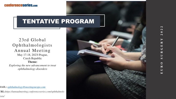 tentative program