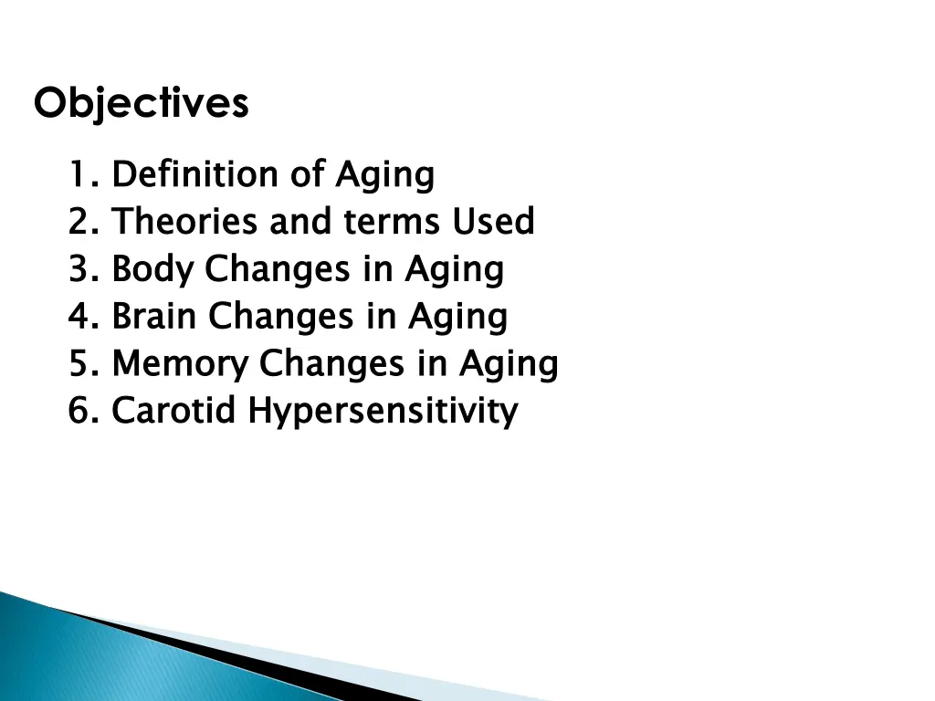 objectives