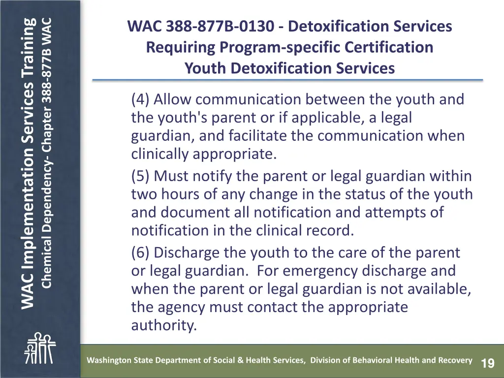 chemical dependency chapter 388 877b wac 18