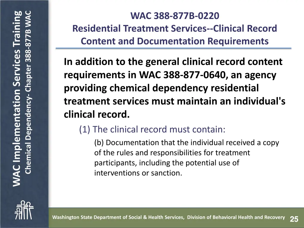 chemical dependency chapter 388 877b wac 24