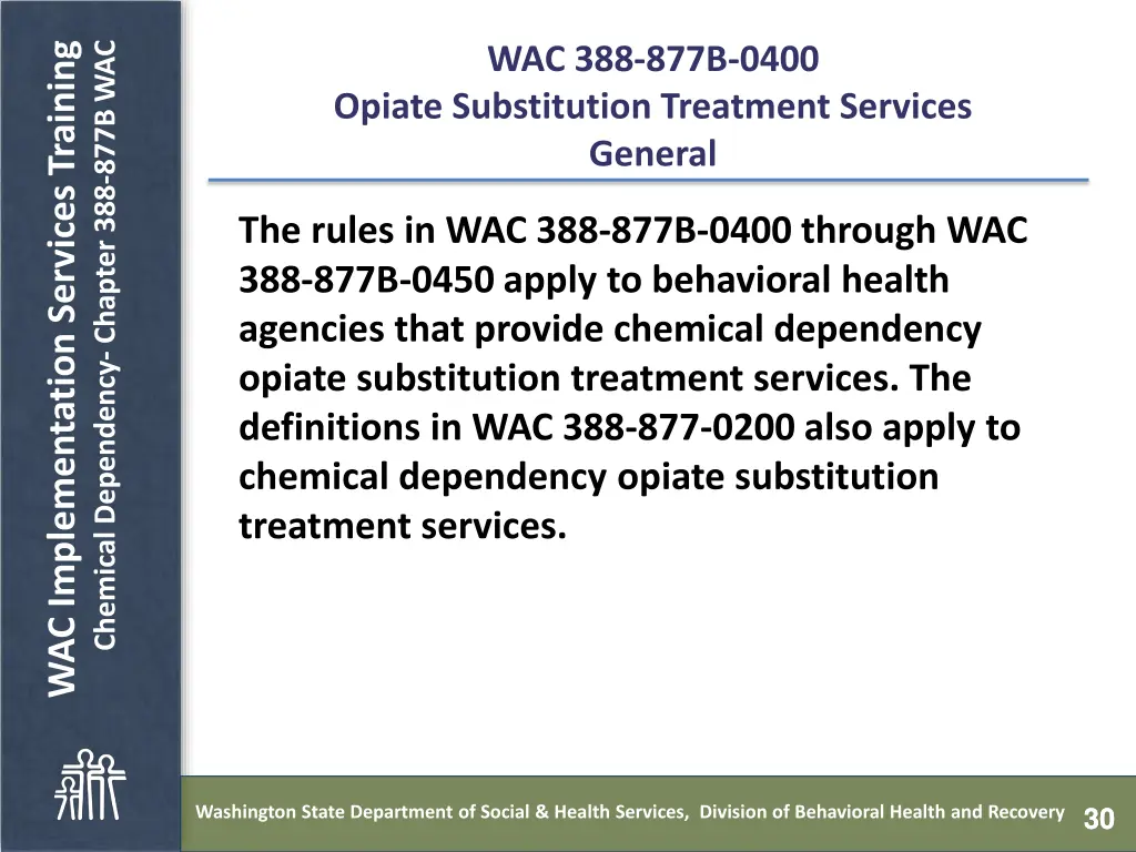 chemical dependency chapter 388 877b wac 29