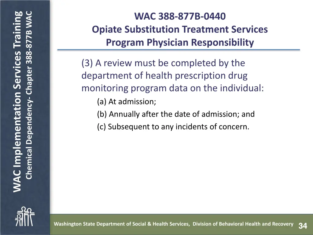 chemical dependency chapter 388 877b wac 33