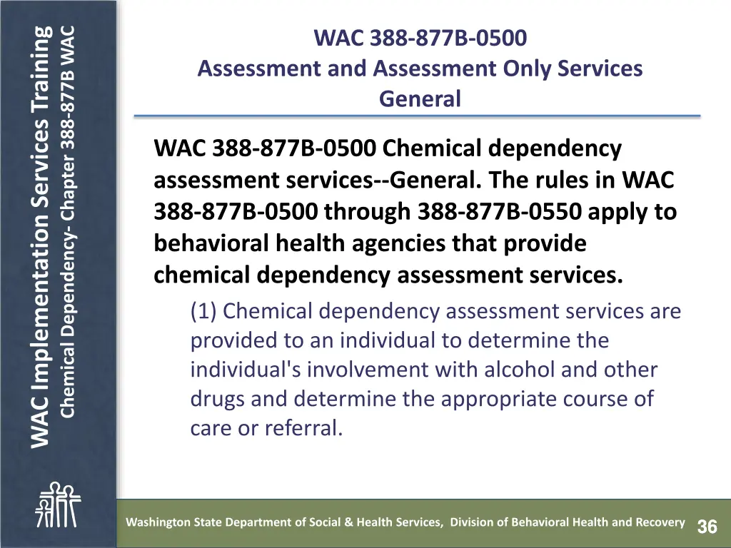 chemical dependency chapter 388 877b wac 35