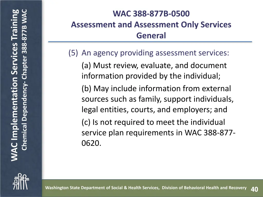 chemical dependency chapter 388 877b wac 39