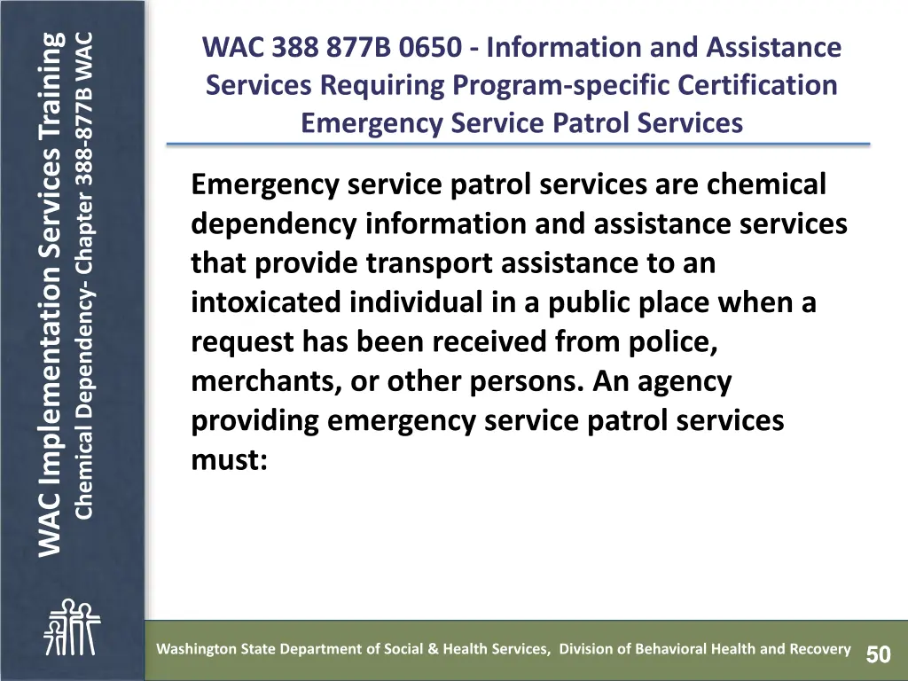 chemical dependency chapter 388 877b wac 49