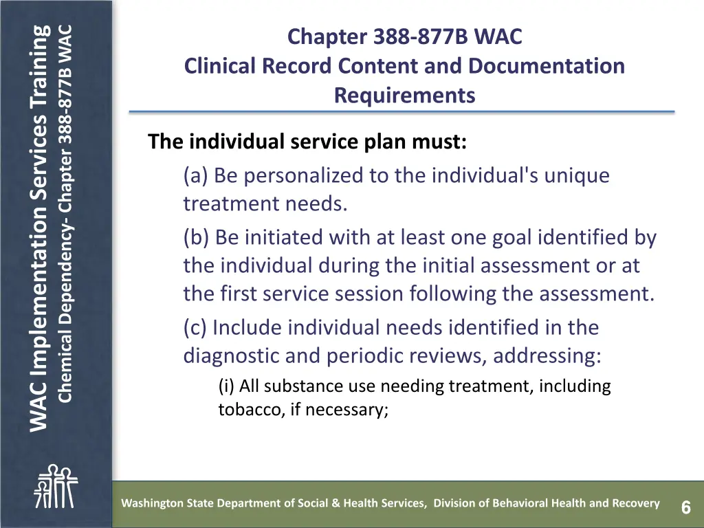 chemical dependency chapter 388 877b wac 5