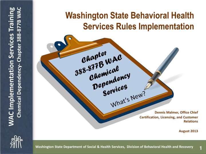 chemical dependency chapter 388 877b wac