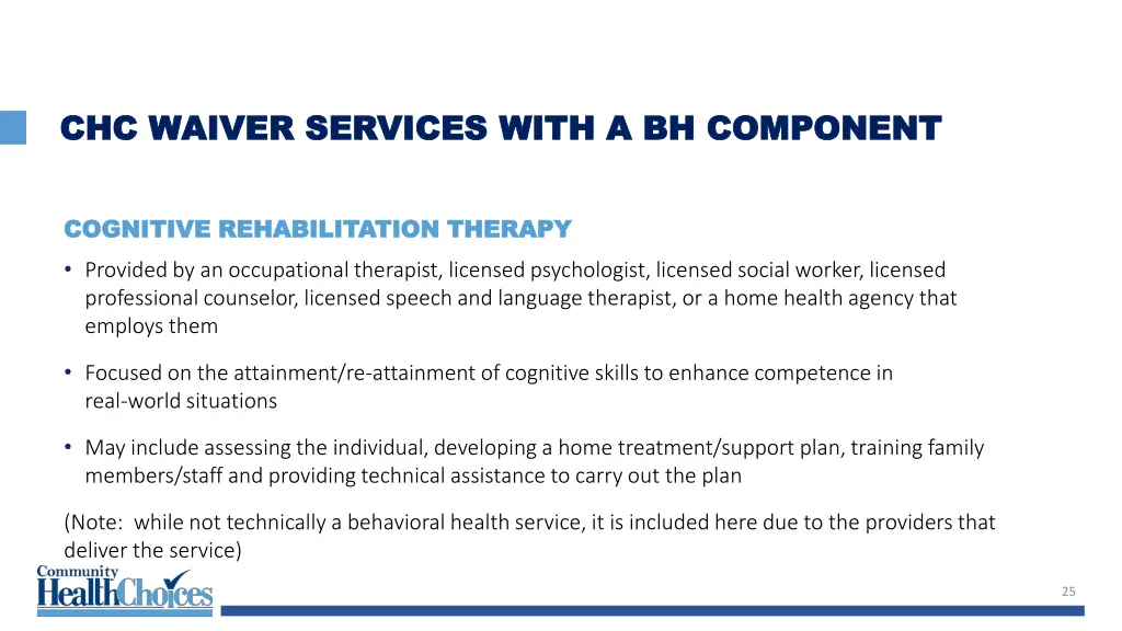 chc waiver services with a bh component 2