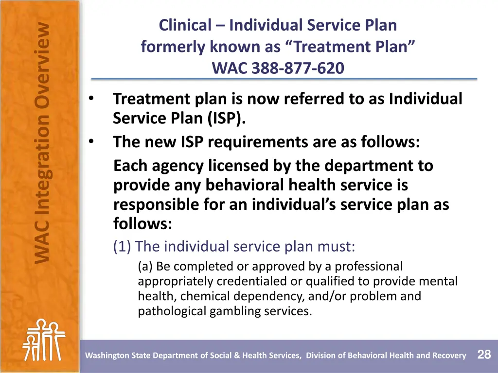 clinical individual service plan formerly known