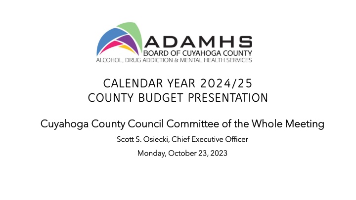 calendar year 2024 25 county budget presentation