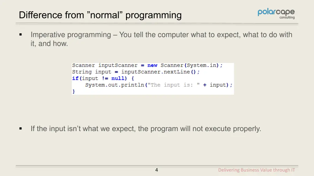 difference from normal programming