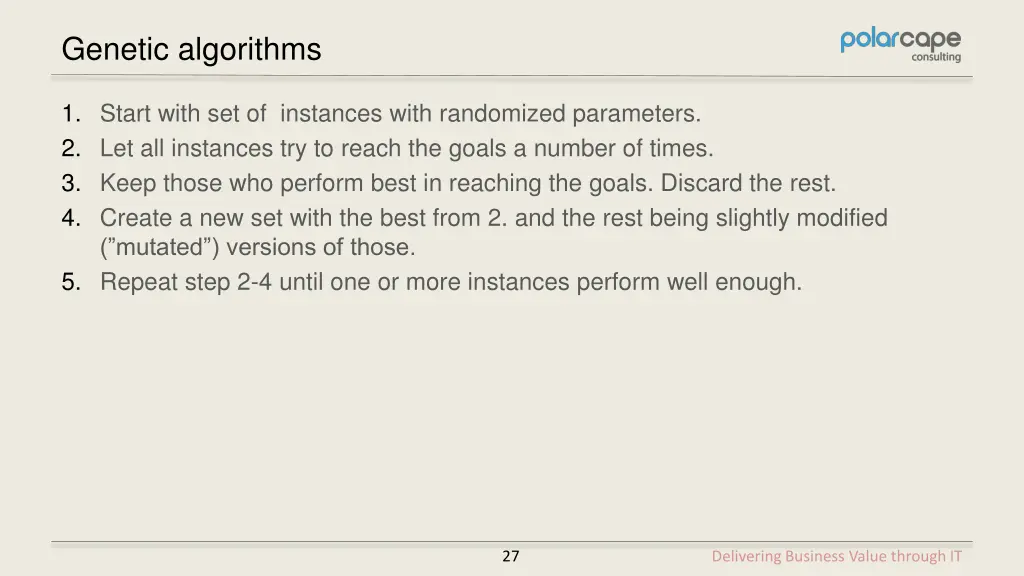genetic algorithms