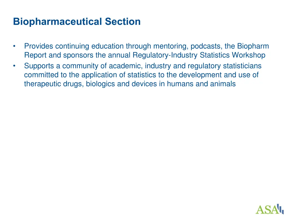 biopharmaceutical section