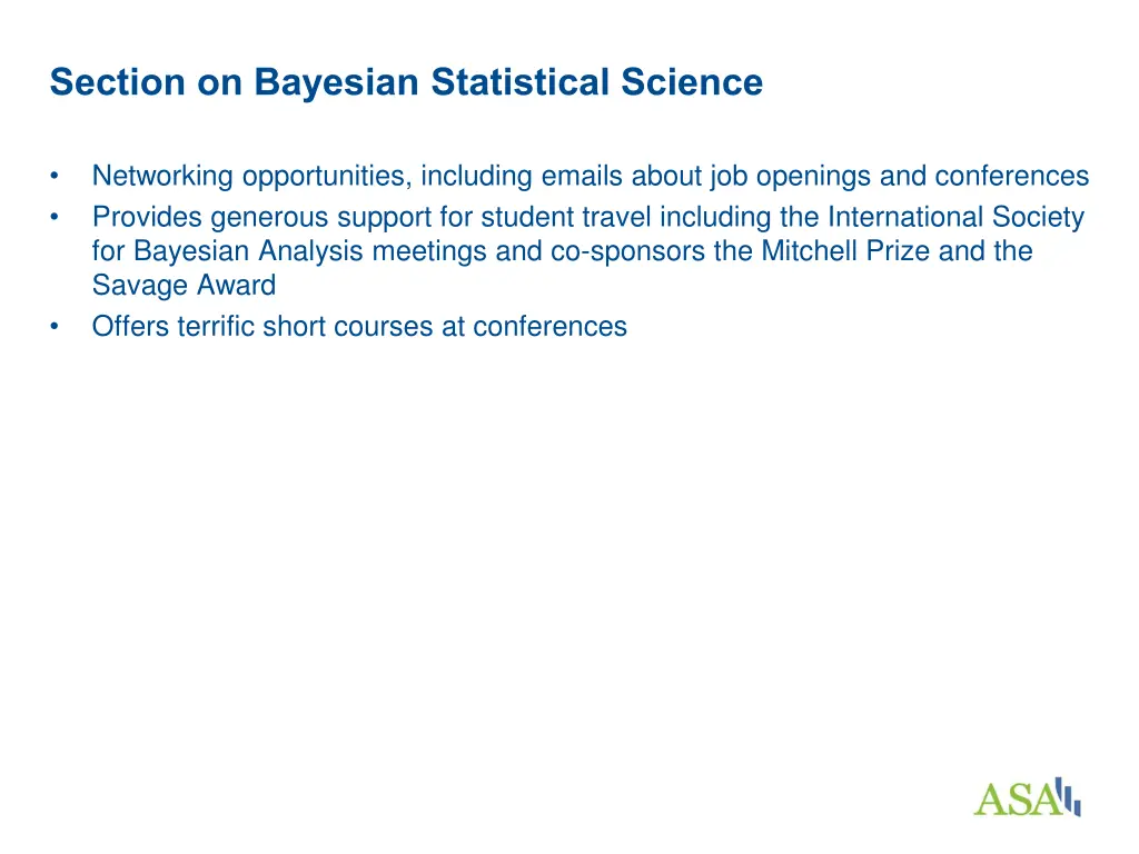 section on bayesian statistical science