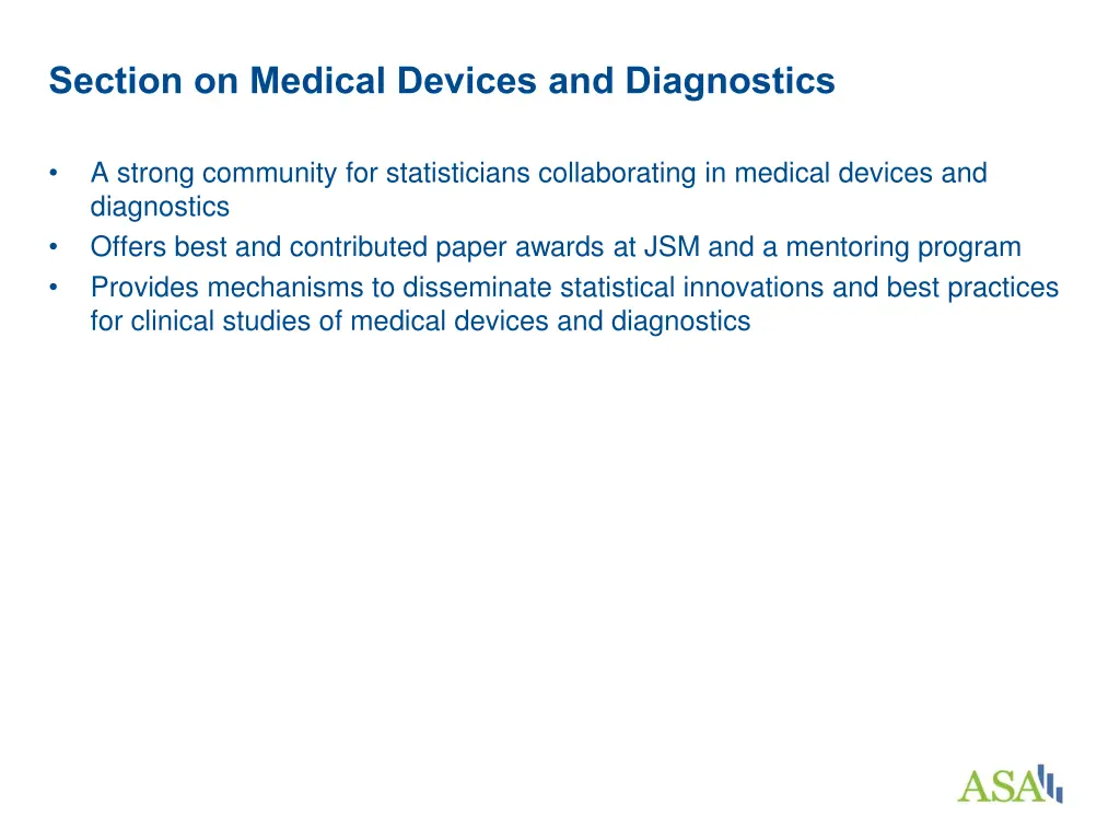 section on medical devices and diagnostics