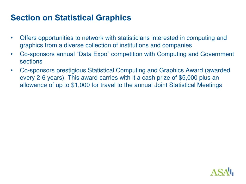 section on statistical graphics