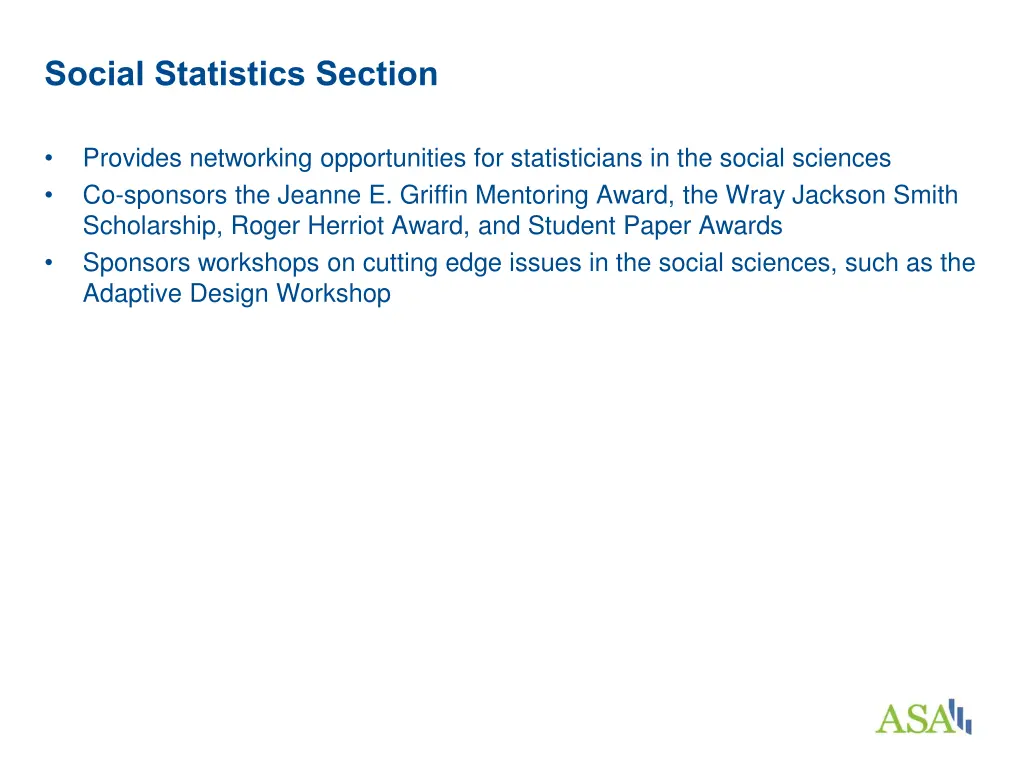 social statistics section