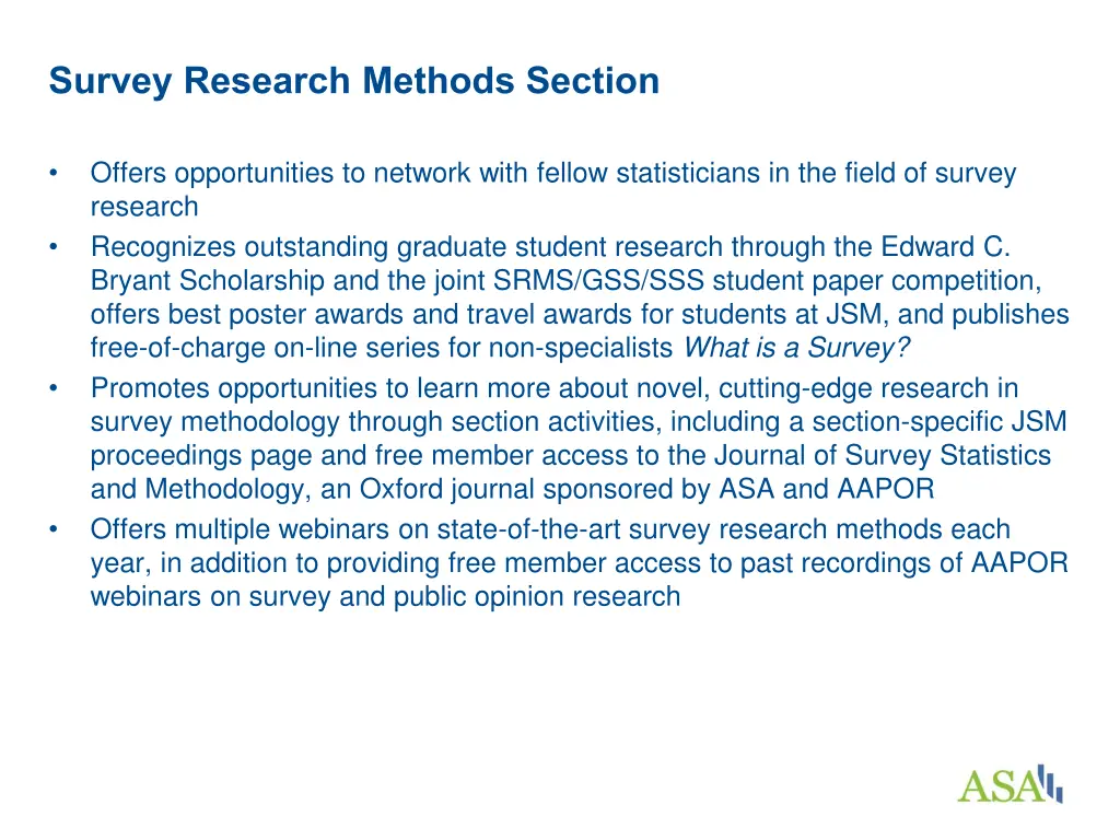 survey research methods section