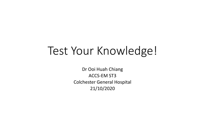 test your knowledge