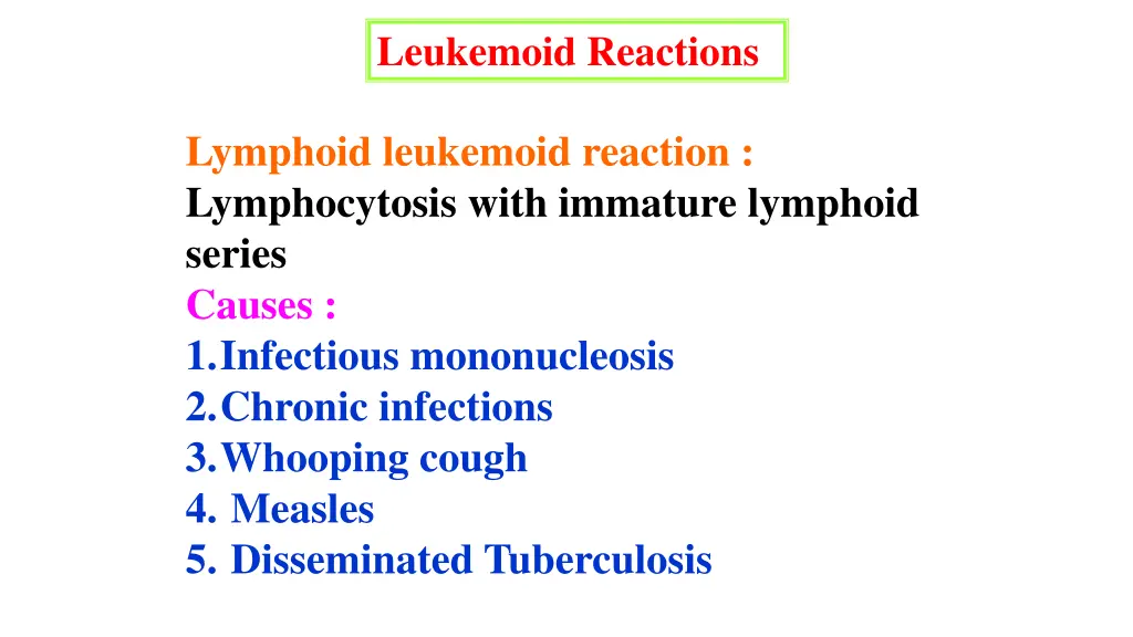 leukemoid reactions 2