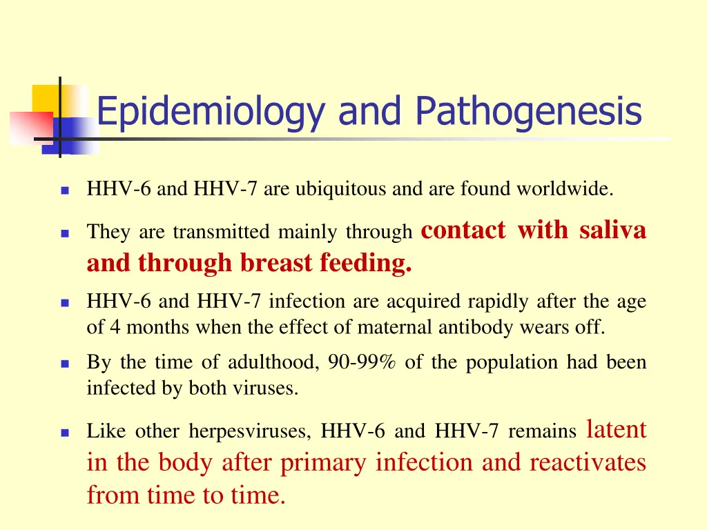 epidemiology and pathogenesis