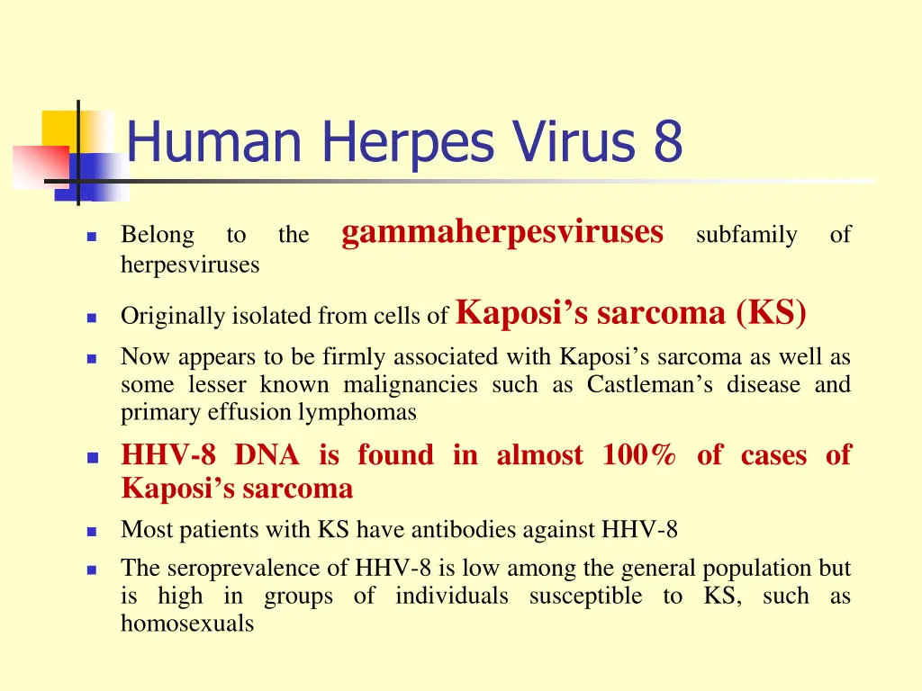 human herpes virus 8