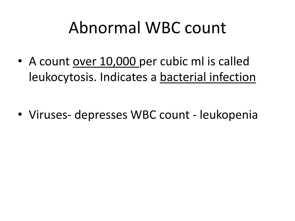 abnormal wbc count