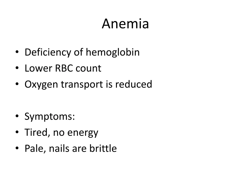 anemia