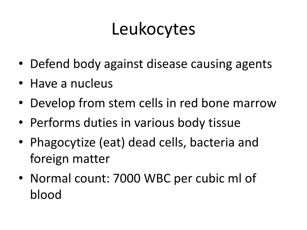 leukocytes