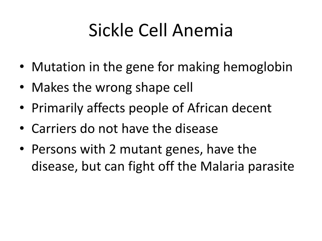 sickle cell anemia