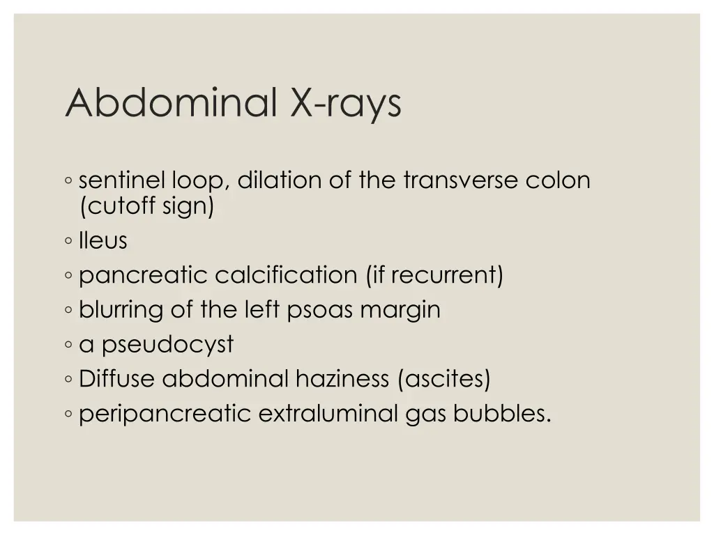 abdominal x rays