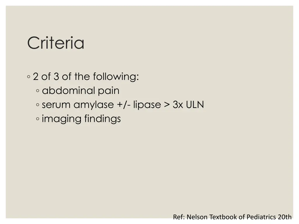 criteria