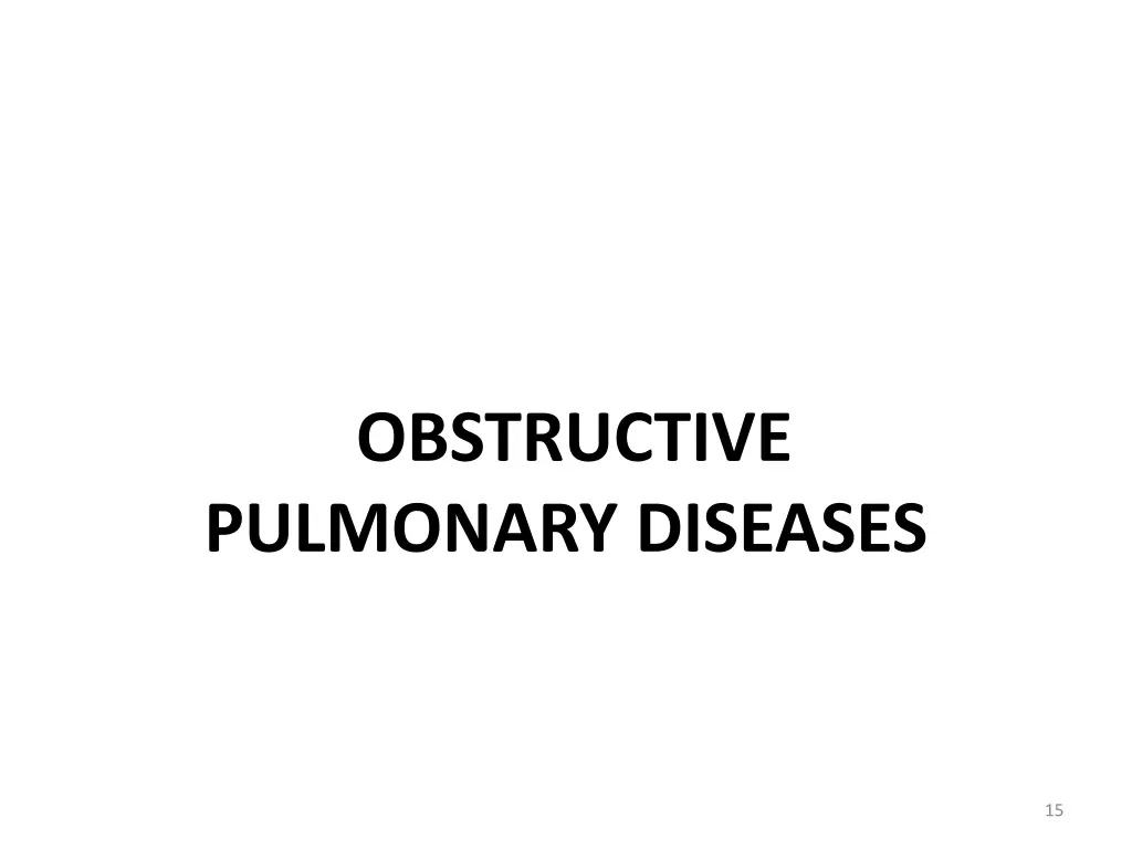 obstructive pulmonary diseases