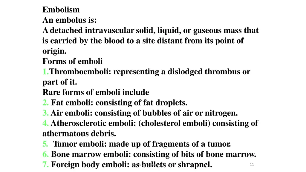 embolism an embolus is adetached
