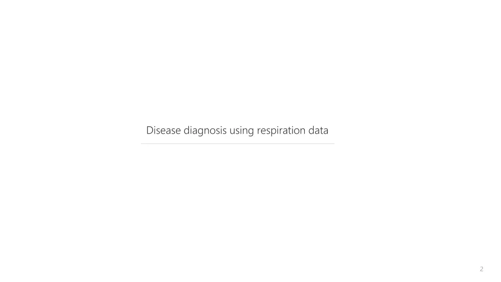 disease diagnosis using respiration data