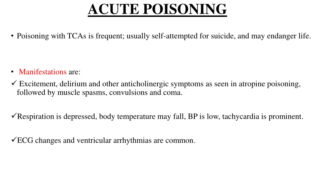 acute poisoning