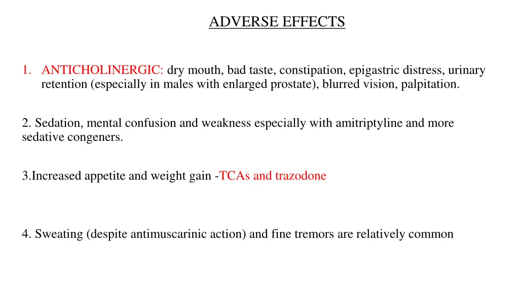 adverse effects 1