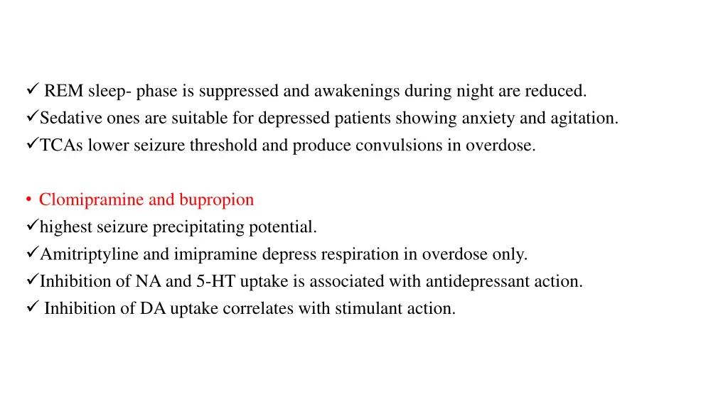 rem sleep phase is suppressed and awakenings